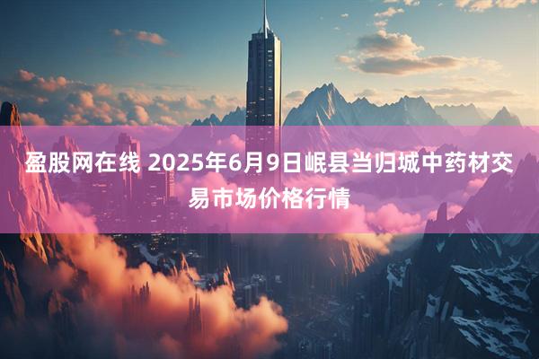 盈股网在线 2025年6月9日岷县当归城中药材交易市场价格行情