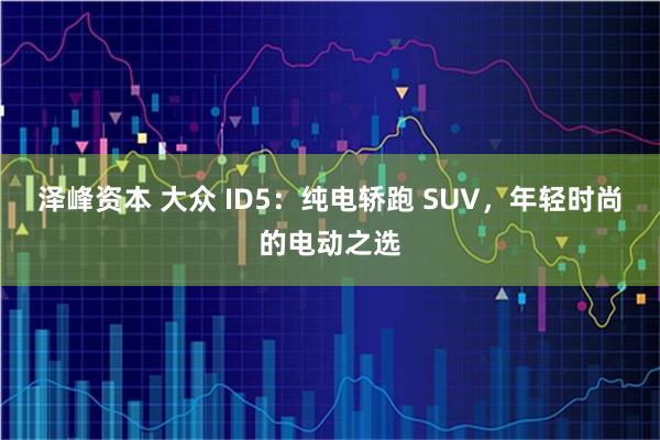 泽峰资本 大众 ID5：纯电轿跑 SUV，年轻时尚的电动之选